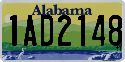 AL license plate 1AD2148