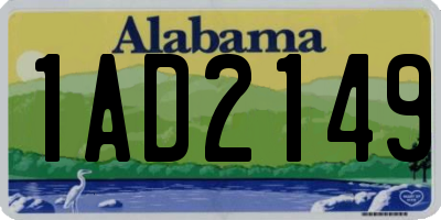 AL license plate 1AD2149