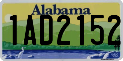 AL license plate 1AD2152