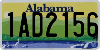 AL license plate 1AD2156