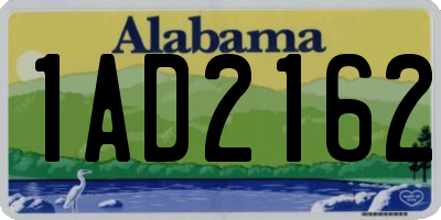 AL license plate 1AD2162