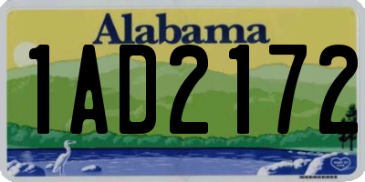 AL license plate 1AD2172