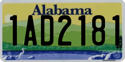 AL license plate 1AD2181