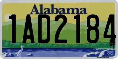 AL license plate 1AD2184