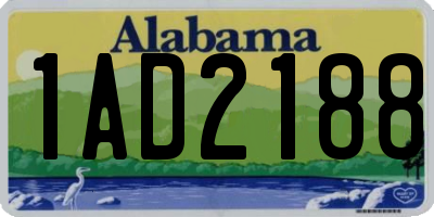 AL license plate 1AD2188