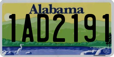 AL license plate 1AD2191