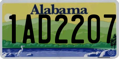 AL license plate 1AD2207