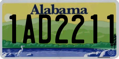 AL license plate 1AD2211