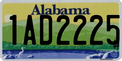 AL license plate 1AD2225