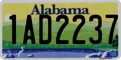AL license plate 1AD2237