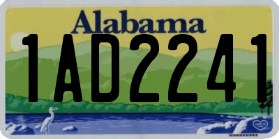 AL license plate 1AD2241