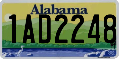 AL license plate 1AD2248