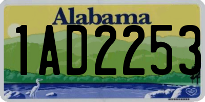 AL license plate 1AD2253