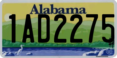 AL license plate 1AD2275