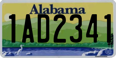 AL license plate 1AD2341