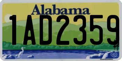 AL license plate 1AD2359