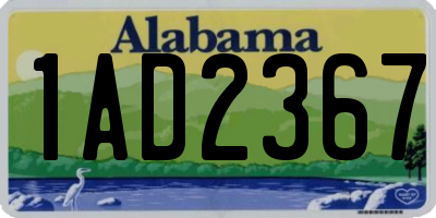 AL license plate 1AD2367