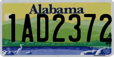 AL license plate 1AD2372