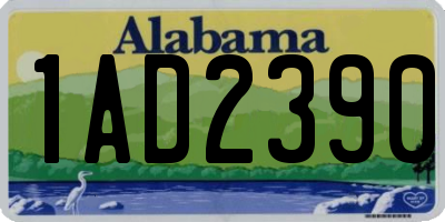 AL license plate 1AD2390