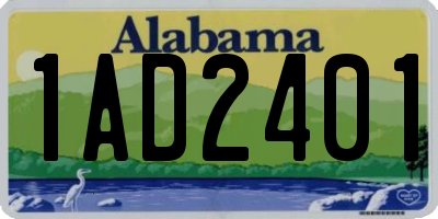 AL license plate 1AD2401