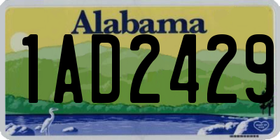 AL license plate 1AD2429