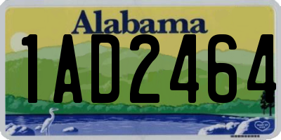 AL license plate 1AD2464