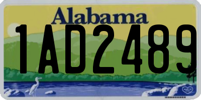 AL license plate 1AD2489