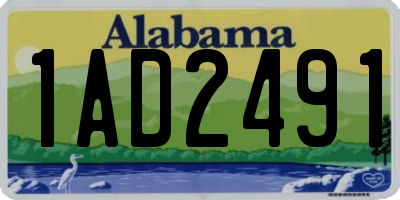 AL license plate 1AD2491
