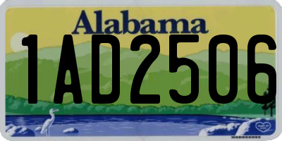 AL license plate 1AD2506