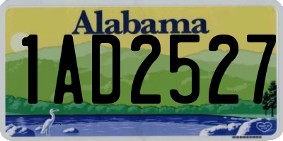 AL license plate 1AD2527