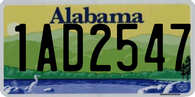 AL license plate 1AD2547