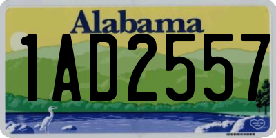 AL license plate 1AD2557