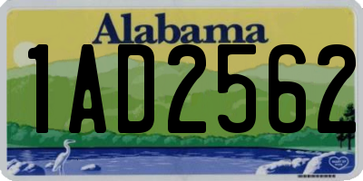 AL license plate 1AD2562