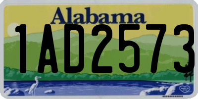 AL license plate 1AD2573