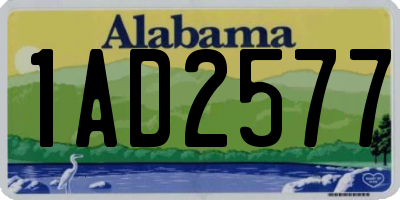 AL license plate 1AD2577