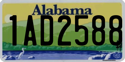 AL license plate 1AD2588