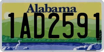 AL license plate 1AD2591