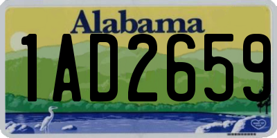 AL license plate 1AD2659