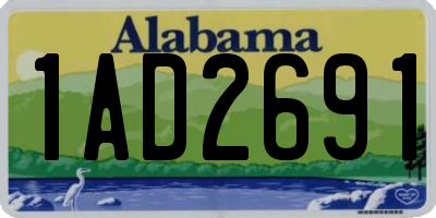 AL license plate 1AD2691