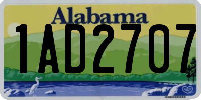 AL license plate 1AD2707