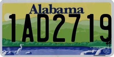 AL license plate 1AD2719