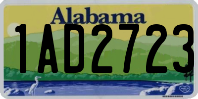 AL license plate 1AD2723
