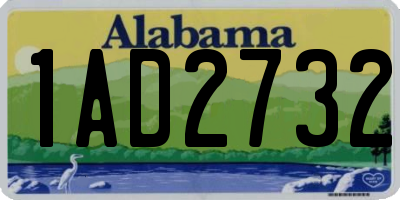 AL license plate 1AD2732