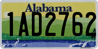 AL license plate 1AD2762