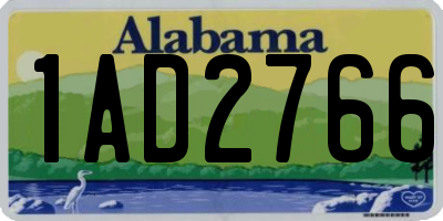 AL license plate 1AD2766