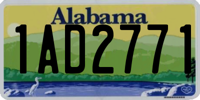 AL license plate 1AD2771