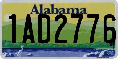 AL license plate 1AD2776