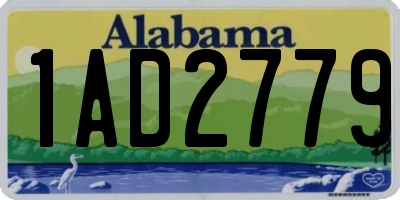 AL license plate 1AD2779