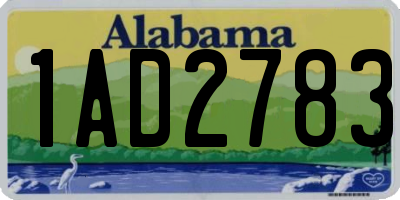 AL license plate 1AD2783
