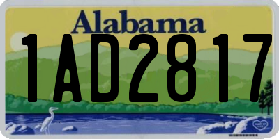 AL license plate 1AD2817